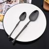 4Pcs Mirror Black Cutlery Set Stainless Steel Flatware Western Knife Fork Spoon Silver Cutlery Kitchen Tableware Set Supplies