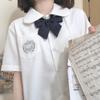 Original Japanese Accordion Pleated Peter Pan Collar JK Short Sleeve Blouse