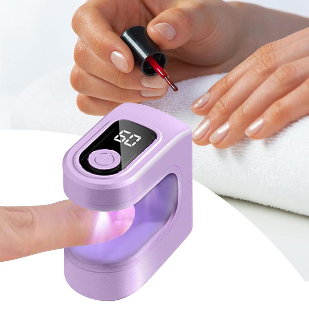 Mini UV Light For Gel Nails Fingernail Curing Dryer USB Charging Nail Curing Light With 2 Timing Modes For Manicure Pedicure