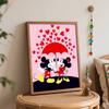 Disney Mickey Minnie Love Umbrella Paint By Number Kit Drawing Canvas DIY Picture Home Decor Art Craft Wall Hanging Painting Gift 130