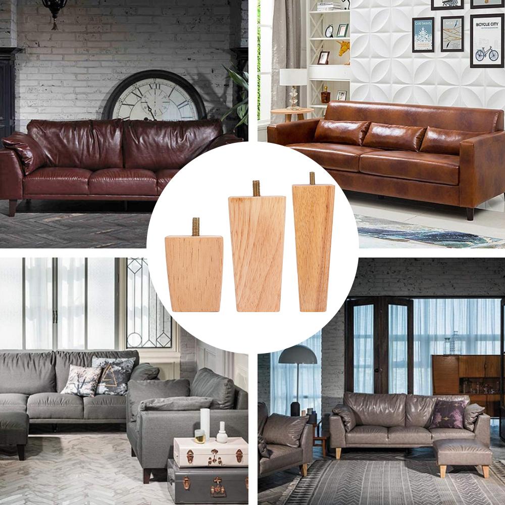 4 Stück 6/10/15cm Massivholz Möbel Füße Sofa Schrank Beine Quadrat Bett Tisch Stuhl Ersatzfüße Heim Möbel Zubehör