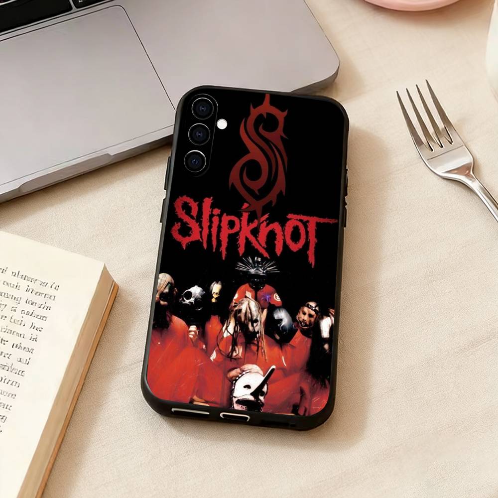 American S-SlipKnot Band Phone Case Black Silicone Soft For Samsung Galaxy A73,A72,A71,A70,A53,A52,A51