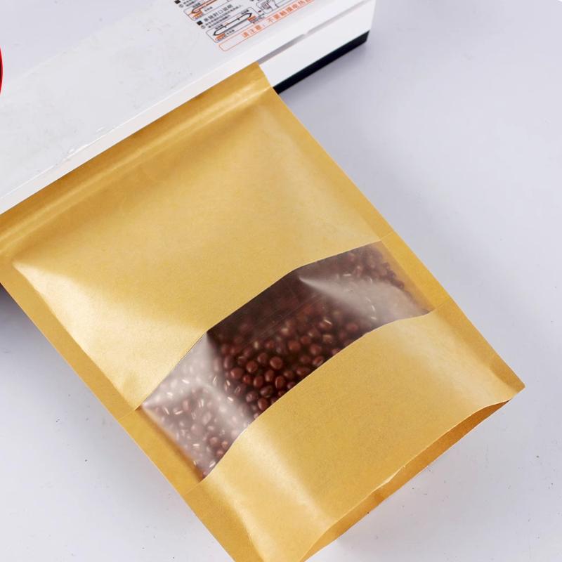 Kraft Paper Self Sealing Bag, Thickened Food Grade Package Sack Moisture Proof Sealed Tea Snack Bag Pu Erh Tea/pastry/coffee Beans/sample Packaging