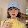 Cute Fox Embroidered Blue Baseball Hat Women In 2025 Korean Edition Head Circumference Show Face Small Duck Tongue