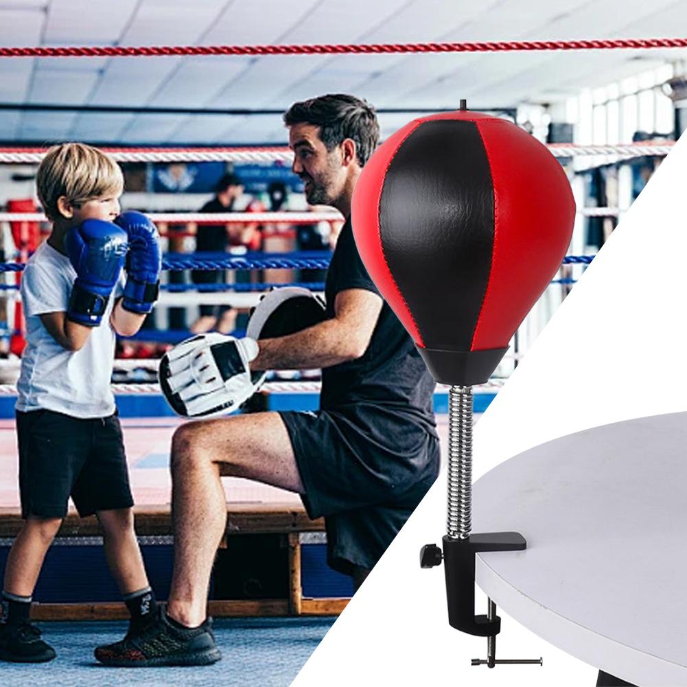 Desktop Punching Bag Wall-Mount Punching Ball Stress Relief Boxing Training Bag with Clamp Portable Speed Bag for Kids Adults