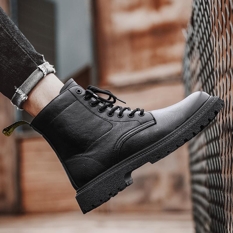 Nové Ručně vyráběné Pánské Boty Ležérní Boty Pánské Celozrnná Pravá Kůže Pánské Boty Venkovní Zimní Plyšové Sněhule Velikost 38 -46