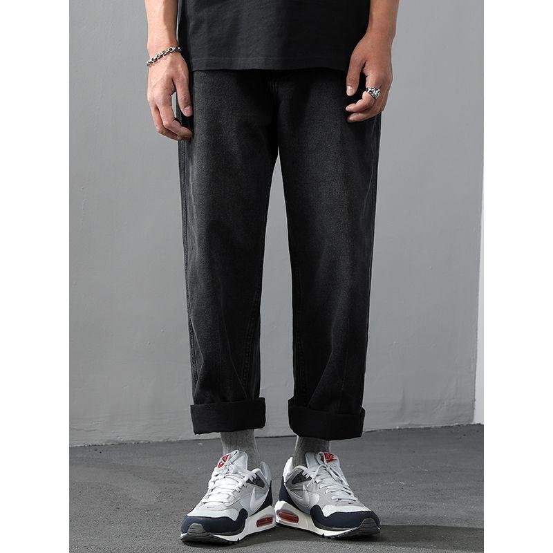 | American Retro Trendy Brand Loose Large Size Jeans Men's New Wide-leg Straight Dad Pants
