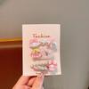 Cartoon Button Children'S Hairpin Cute Kt Cat Girl Heart Bangs Edge Clip Hairpin Student Broken Hair Duck Bill Clip Hair Accessories