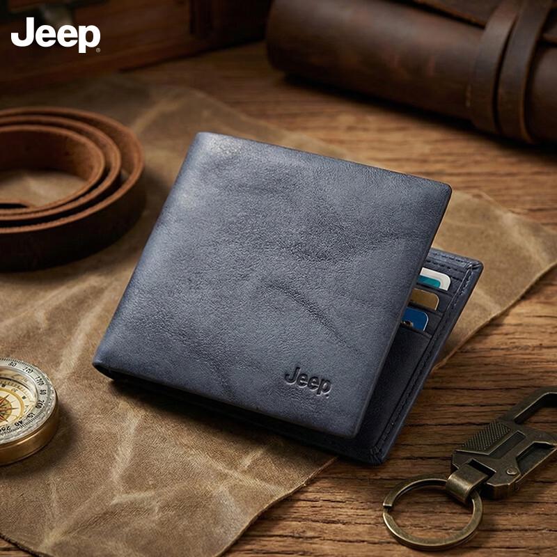 JEEP Men s Top Grain Leather Wallet & Card Holder Gift Set
