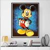 Disney Diamond Painting Mickey Mouse Starry Sky Oil Painting Style Art Painting Diamond Mosaic Cross Stitch Diamond Inlay Room Decoration Gift