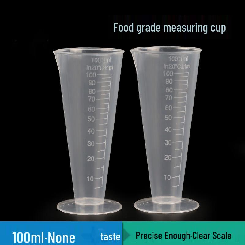 100ml Plastic Conical Measuring Cups (3-Pack)