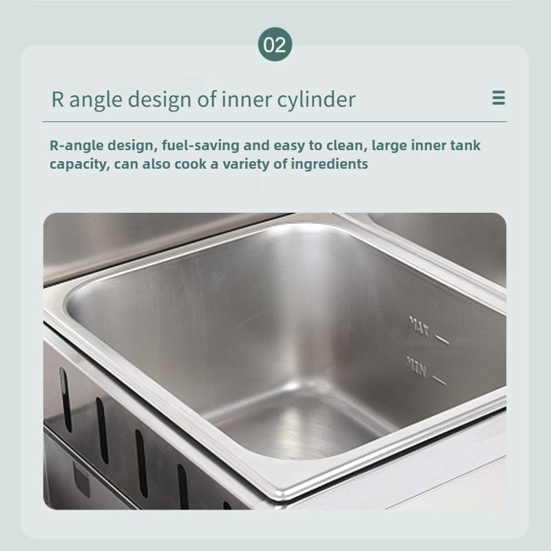 Large Capacity French Fryer Stall Fried Chicken Stove Commercial Gas Frying Machine Double Cylinder Deep Fryer