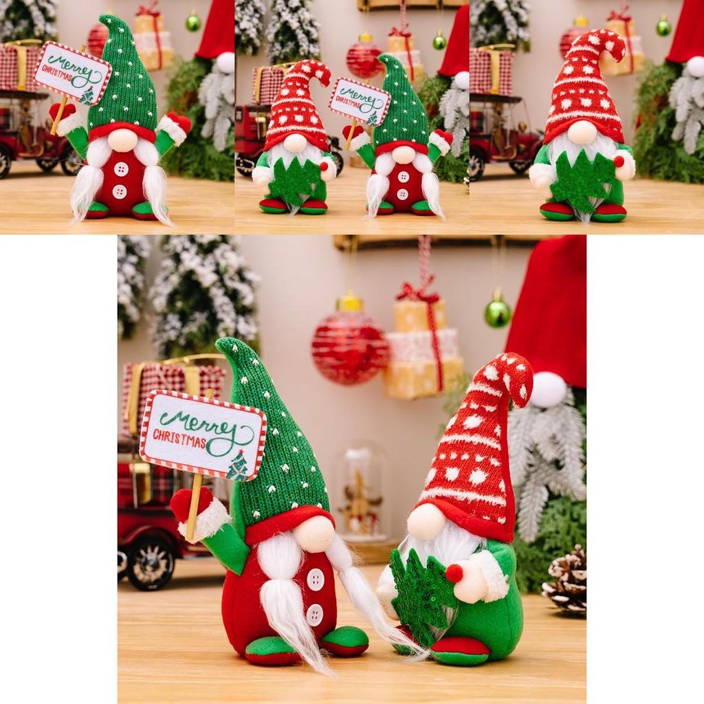 Charming Red-hatted Gnome With Tree Design Perfect For Holiday Christmas Decor
