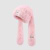 Cute Long Eared Winter Hat With Scarf For Girls Warmth And Windproof Protection