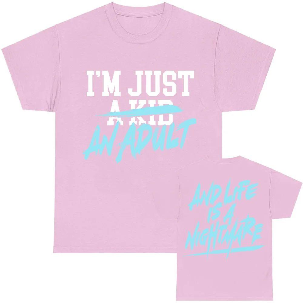 Summer Y2k Hip Pop Tees Im Just A Kid Tshirt Simple Plan Design Graphic Tshirts Casual Loose Streetwear Print Merch Top Unisex