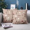 1 Pieces Cute Bear Cloud Flower Pattern Throw Pillow Polyester Pillowcase, Sofa Decorative Cushion Cov Headboard Pillow