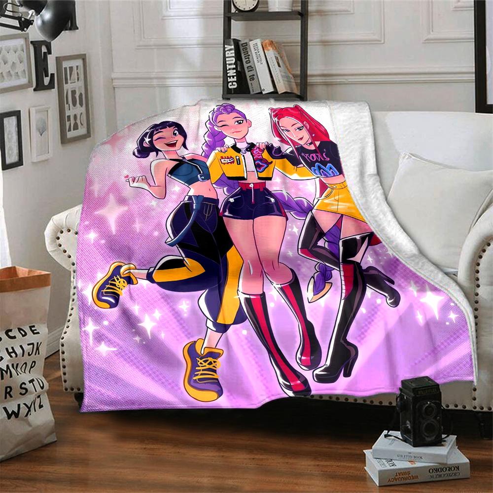 Colorful Fashion Friends Flannel Blanket Super Soft Warm Cozy Blanket For Sofa Bed Office Travel Allseason Home Decor Gift