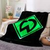 Werder Bremen Football Club Flannel Blanket, Green Diamond Logo Print Throw Blanket, Soft Warm Sofa Bed Blanket for Soccer Fans Home Decor Gift