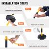 Adjustable Traffic Delineator Post Cones, 4 Pack, Traffic Safety Delineator Barrier with Fillable Base 8FT Chain, for Traffic Control Warning Parking
