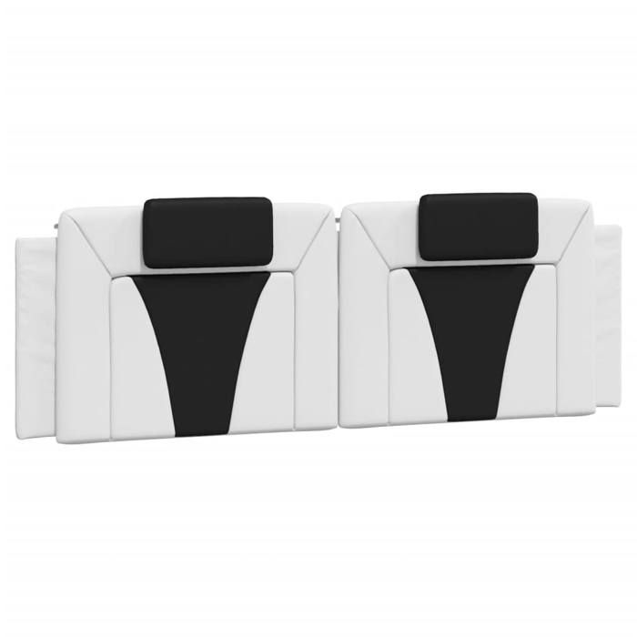 VidaXL Headboard Cushion White and Black 160 Cm Faux Leather 374803