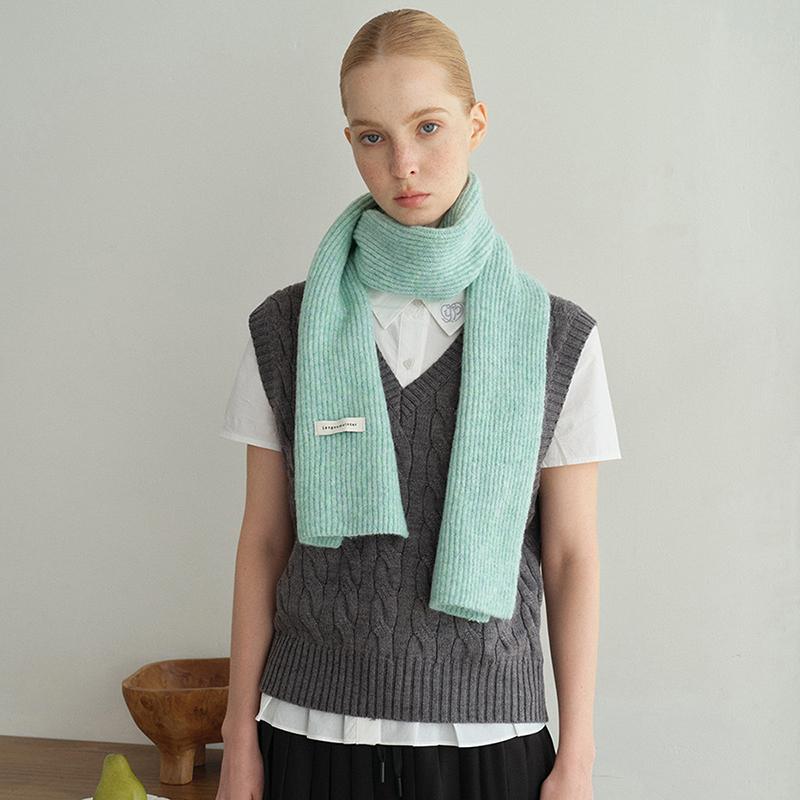 Winter Knitted Wool Scarf For Women Warm Shawls Wrap Scarves Solid Color Design Thick Soft Cashmere Pashmina Neckerchief Poncho