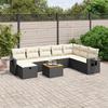 VidaXL Garden Lounge Set with Cushions 9 Pcs, Patio Sofas, Patio Furniture Set, Outdoor Furniture, Black 3264983