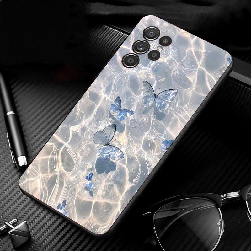 

Purple Pink Butterfly Phone Case For Samsung Galaxy S25 S24 S23 S22 S21 Ultra S24 S23 S22 S21 S25 Plus S24 S20 FE S25Plus