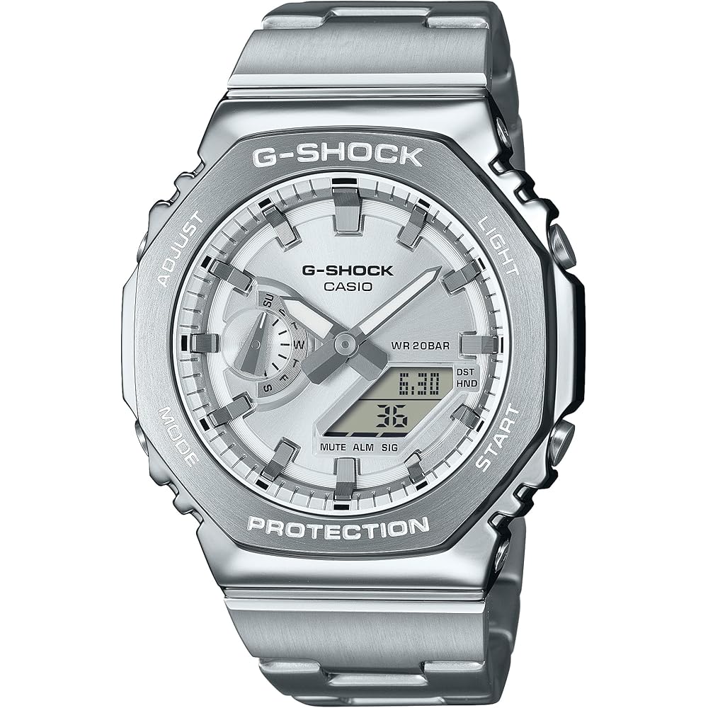 

Casio G-Shock GM-2110D-7AJF Men s Watch Metal Bezel Band Silver