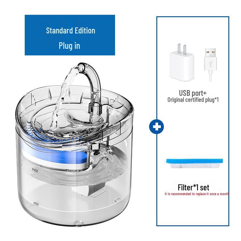 Automatic Pet Water Fountain with Filtration – Smart Flow Dispenser for Cats and Dogs