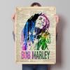 BOB MARLEY Affiche Personnalisée Panneaux Métalliques Vintage Art Mural Plaque en Étain Rétro pour Décoration Esthétique Chambre Man Cave Décoration Murale Maison