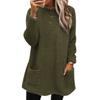 Long-sleeved Pocket Plush Sweatshirt T-shirt Top