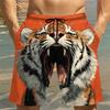 Summer Men's 3D Printed Beach Pants Fashion Versatile Trend Breathable Casual Vacation Style