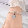 925 Silver Cute Panda Beads & Penguin Dangle Charm Fit Snake Bracelet Boutique Necklace Black Pendant Gift
