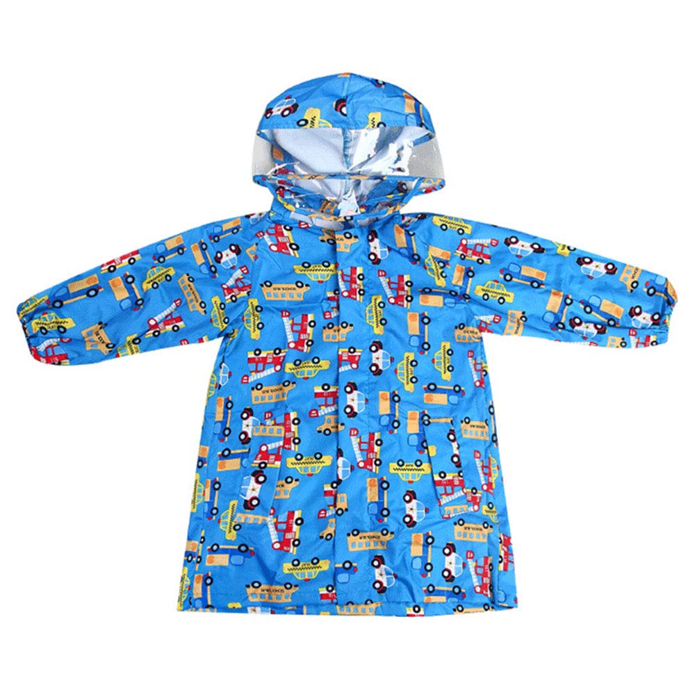 

rain gear for small animal and car patterns [HKeeper] Ultra-lightweight kids, rainwear, raincoat, poncho, (Blue, M) синий