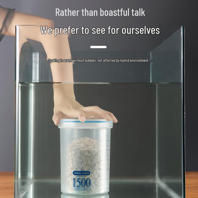 Round Plastic Food Storage Container with Scale