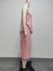 2026 Summer Women's Cotton Linen Two-Piece Set: Sleeveless Side Slit Top & Wide-Leg Cropped Pants