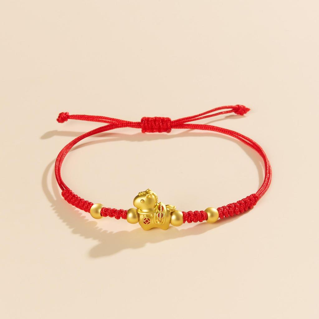 2026 Zodiac Year of the Horse Red Bracelet: Handmade Ben Ming Nian Woven Rope for Good Fortune