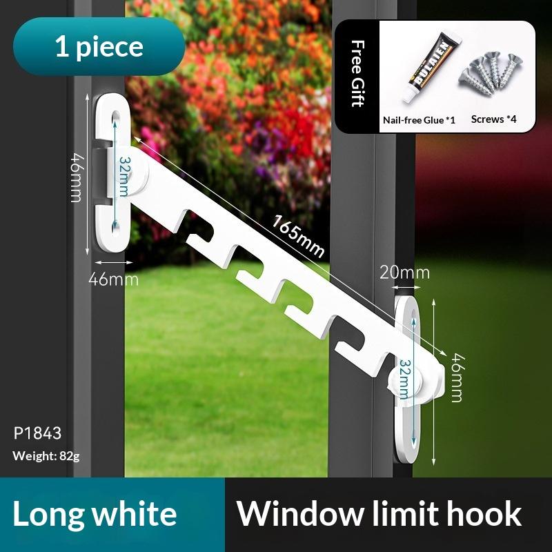 1Pc Adjustable Window Stopper Lock Limiter Latch Wind Brace Stay Position Stopper Casement Window Sash Blocking Lock