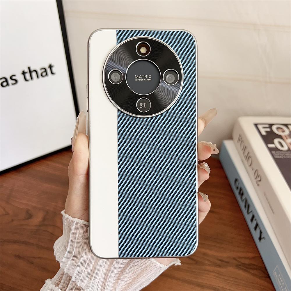 Custodia per Huawei Honor Magic 8 Lite Lusso PU fibra di carbonio Cover Posteriore Protettiva per Magic8 Lite Guscio Telefono Copertura Completa