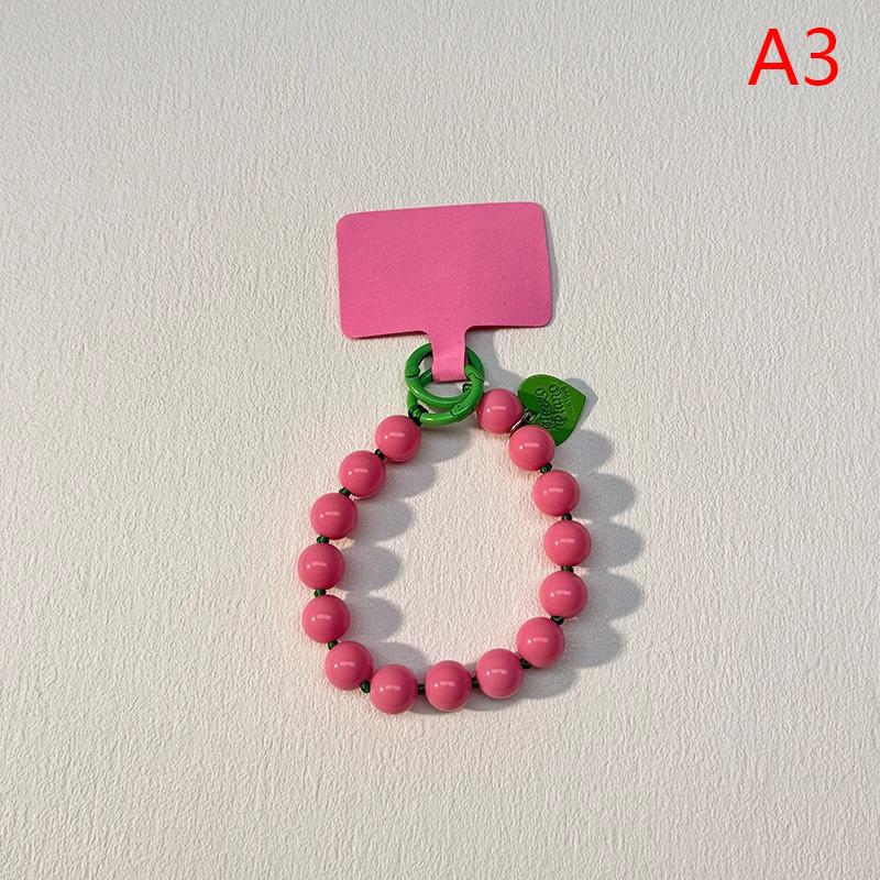 Cute Colorful Love Heart Bead Phone Chain Pendant Charm Strap Cord For Phone Bag Universal Hanging Rope