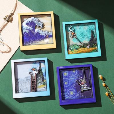 Ins Cute Cartoon Van Gogh Two-Dimensional Famous Painting Refrigerator Magnet Personalized Creative Magnet Refrigerator Decorati