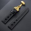 Genuine Cowhide Watchband for Omega Business Watch Band for Seiko 20mm 22mm Butterfly Buckle Stitching Brown Strap for Men Women