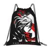 Custom Attack On Titans Drawstring Backpack Women Men Sport Gym Sackpack Foldable Manga Training Bag Sack