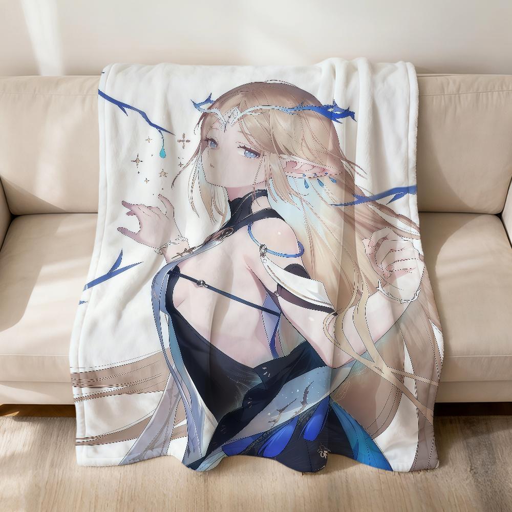 game Wuthering Waves Cartethyia Flannel soft warm plush blanket for sofa living room pet hogar bedroom gift home Car portable