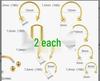 Versatile Piercing Jewelry Set: Nose Rings, Lip Studs, Tongue Rings