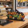 Tiered Tray Halloween Decor Wooden Ornaments for Tabletop Decorations, Stable Base Table Decorative Wood Signs Centerpiece Home Party And Spooky