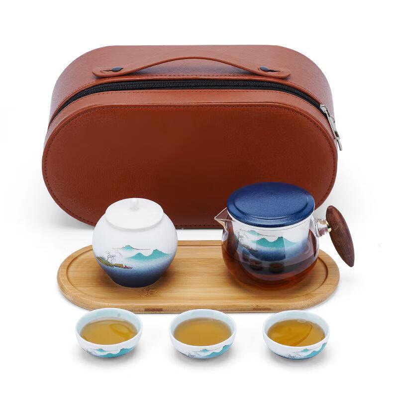 JANLA Portable Glass Kung Fu Tea Set