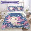 Axolotl Pattern Bedding,Quilt Set Quilt Cover Pillowcase Home Birthday Gift (1*duvet Cover+2*pillowcase,without core)XSJT0917450