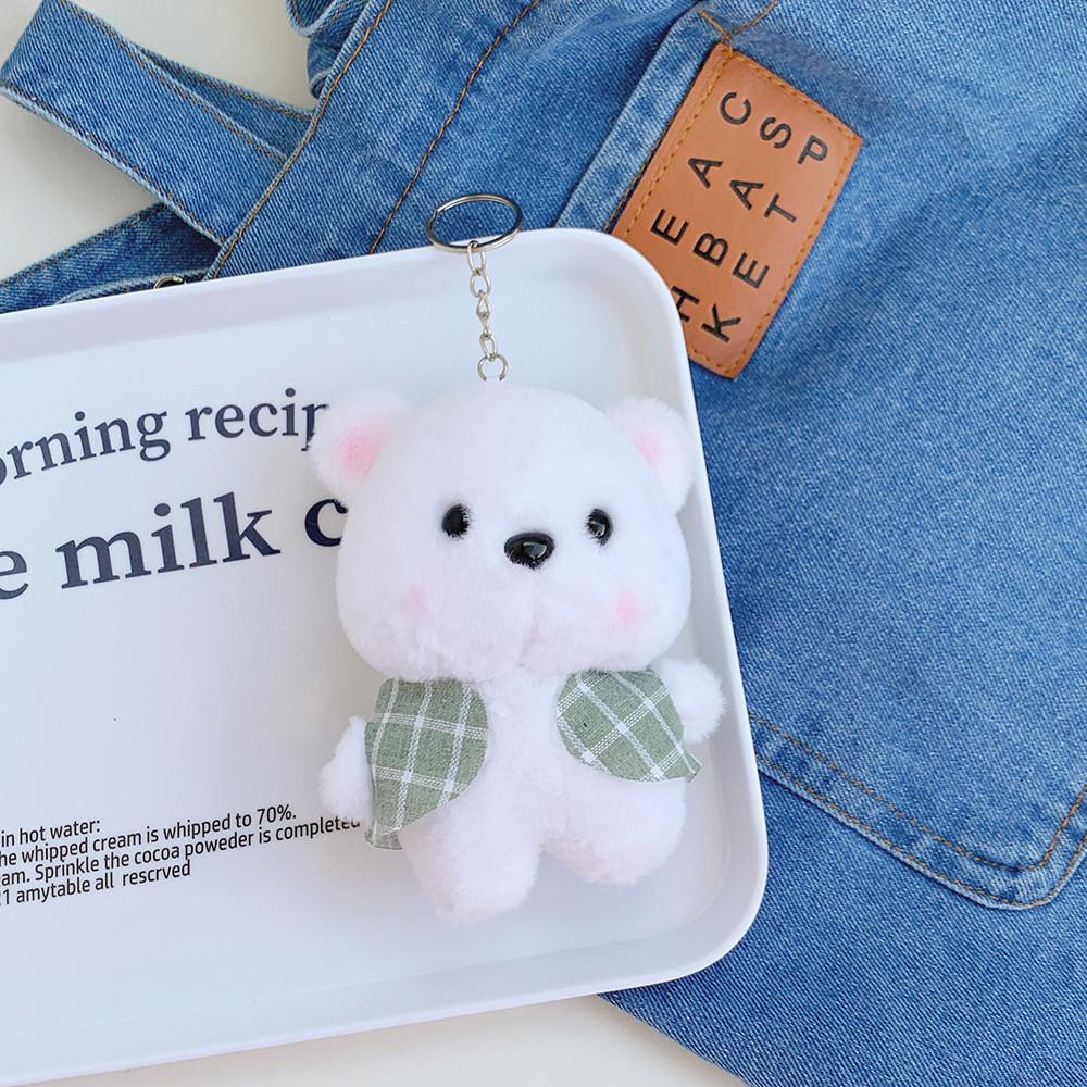 Charming Teddy Bear Plush Toy Stylish Keychain Unique Bag Pendant Perfect Couple Gift Decoration