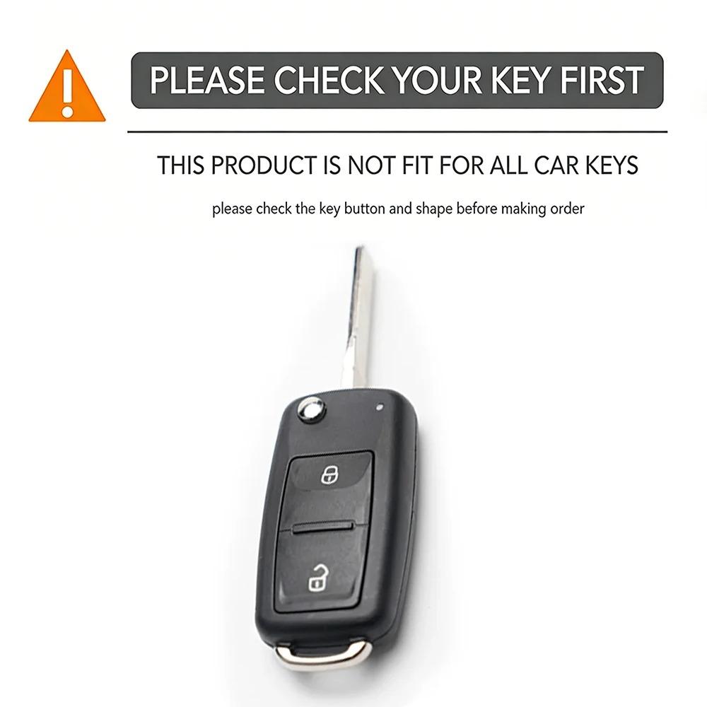 Key Fob Cover for Volkswagen Polo Passat Golf B5 MK5 MK6 Eos Bora Anti-Scratch Guard Shockproof Protection Soft Grip Texture Responsive Button Touch